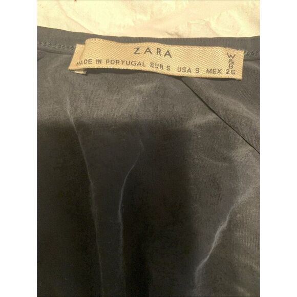 zara wb collection Solid Black Round Neck Tank Top Small - Picture 3 of 3